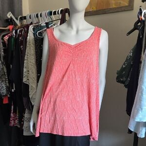 In Every Story... For Penningtons Peachy Pink Sleeveless Tank w Ruched Front